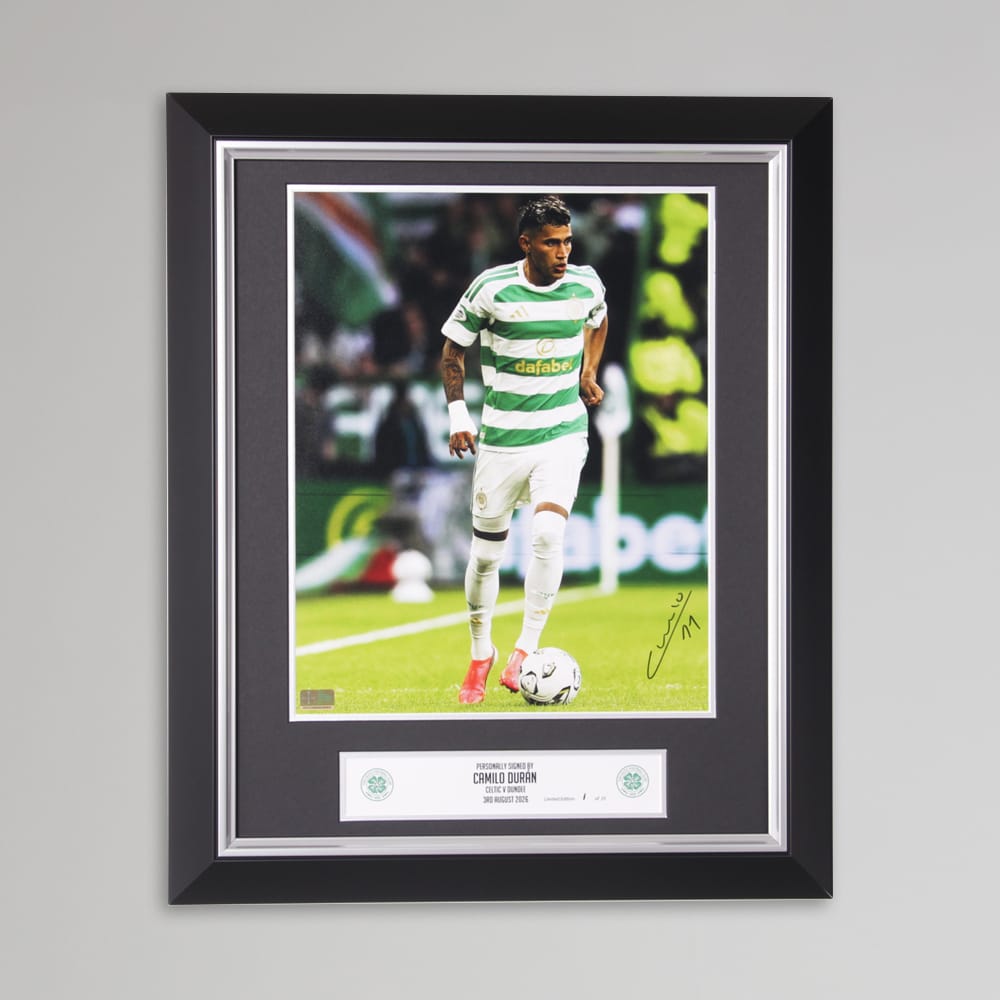 Celtic 2026/27 Camilo Duran Signed Framed Print