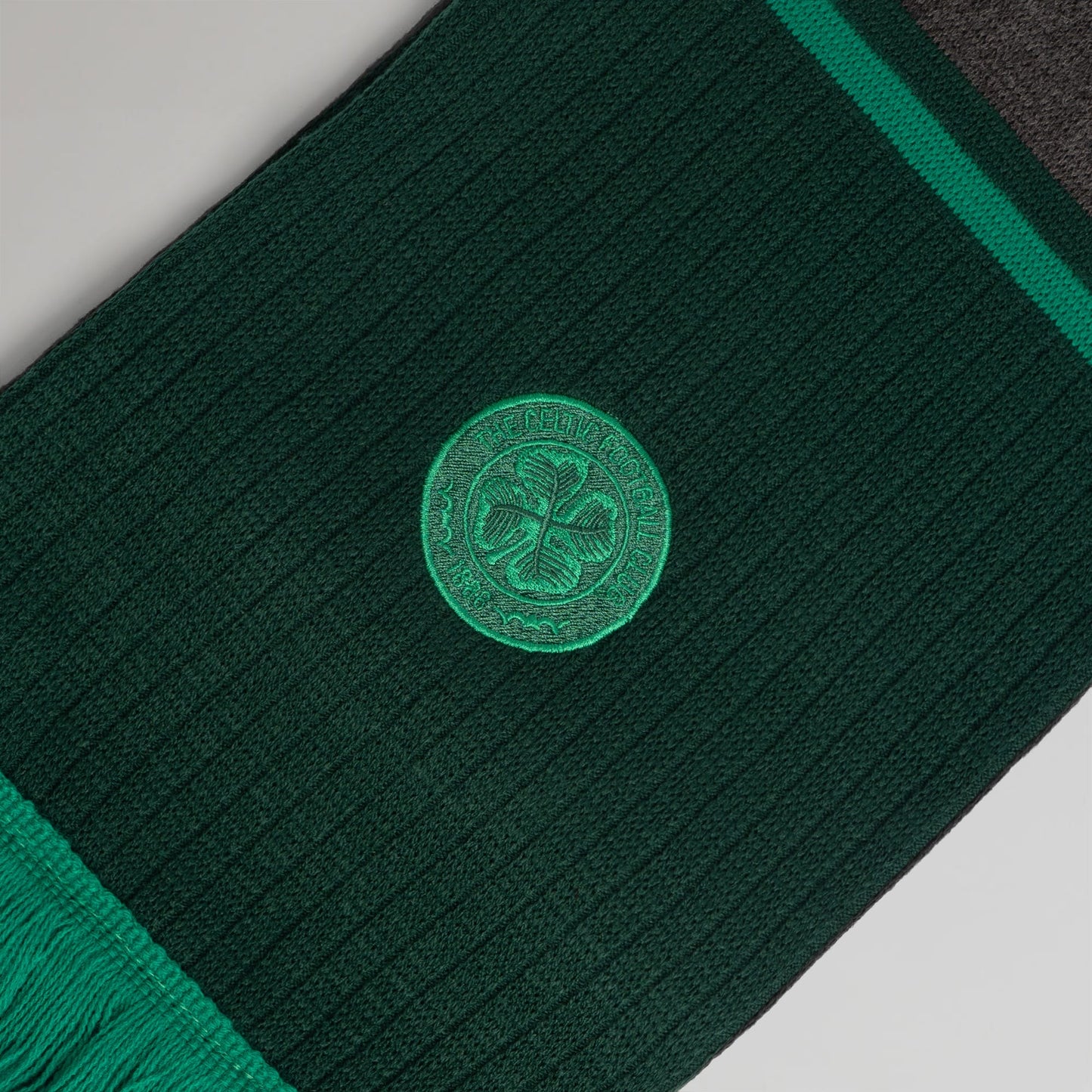 Celtic Adult Green Stripe Hat and Scarf Set
