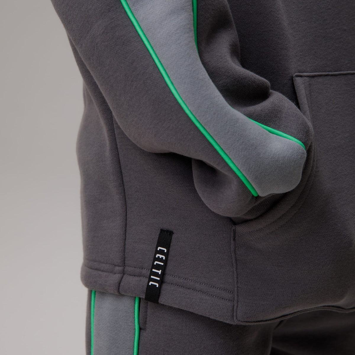 Celtic Crest Junior Back Print Dark Grey Hoodie