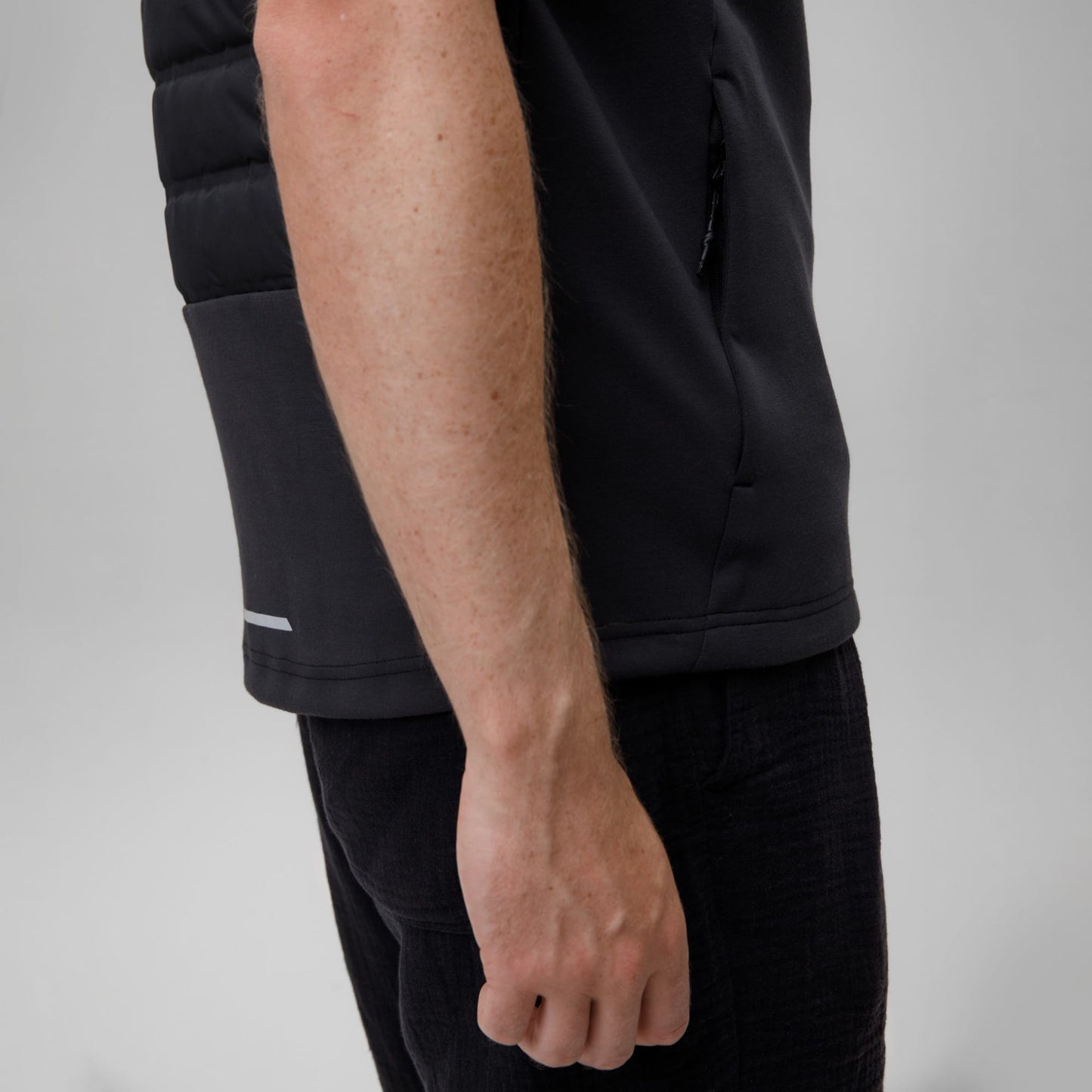 Celtic Crest Men's Black Hybrid Gilet