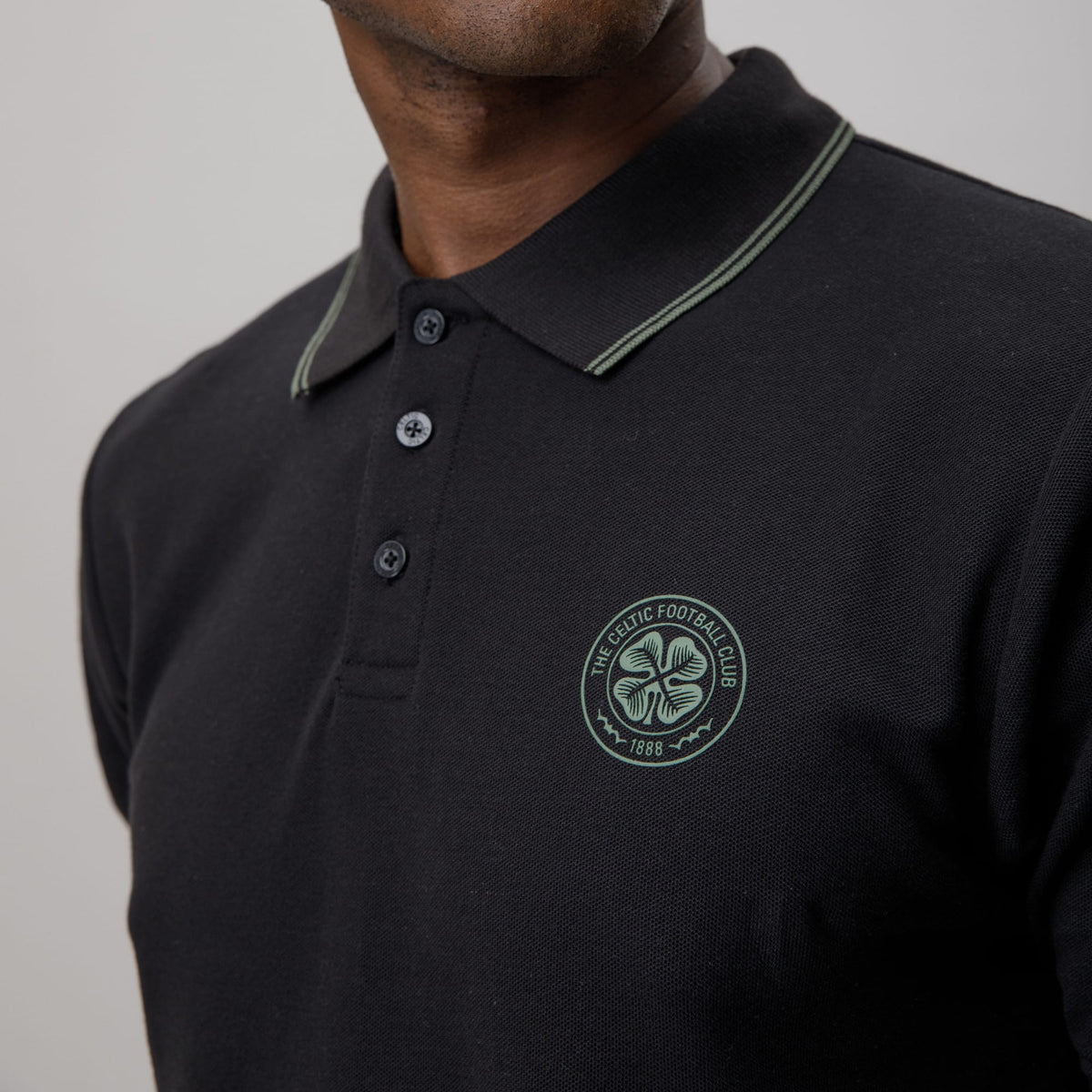 Celtic Crest Men's Black Polo Shirt