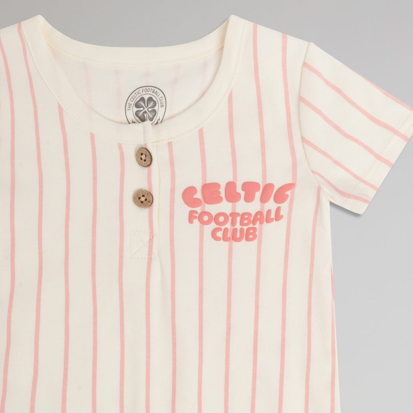 Celtic Infant Pink Pinstripe Romper