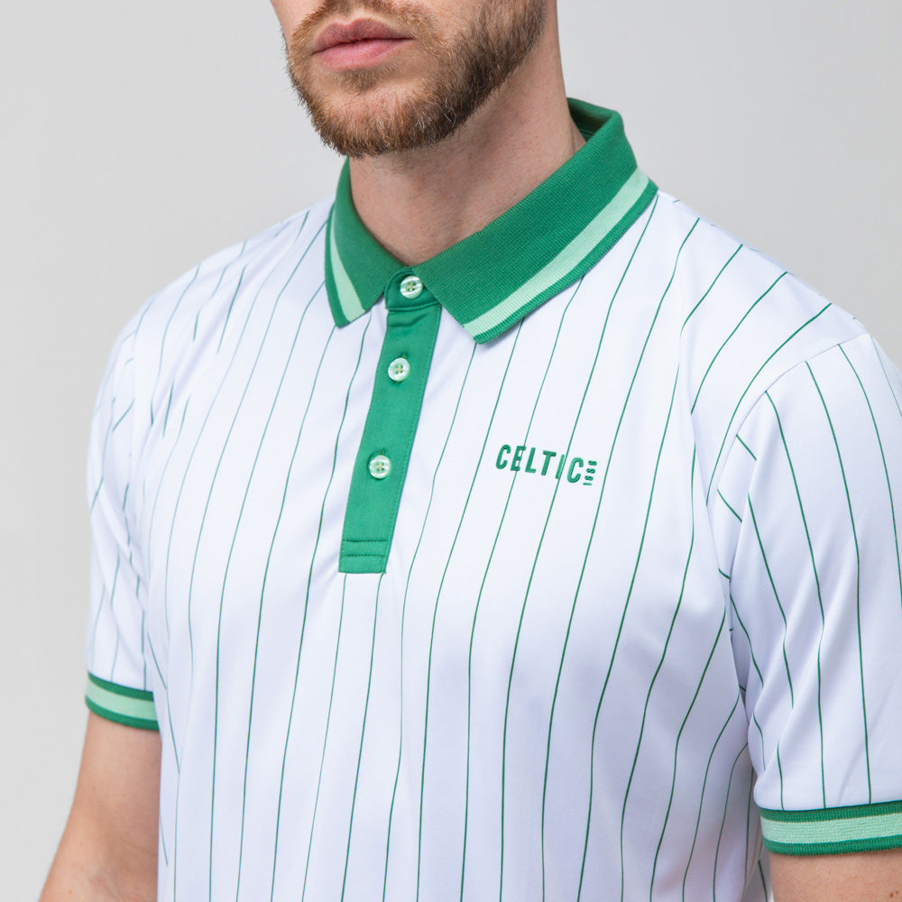 Celtic Pinstripe Polo Shirt