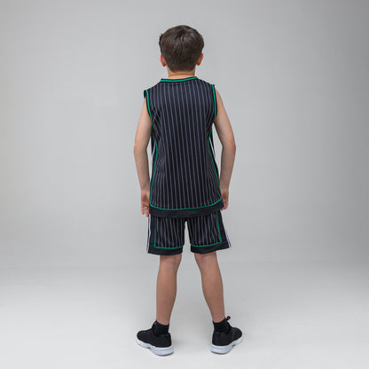 Celtic Junior Pinstripe Basketball Jersey