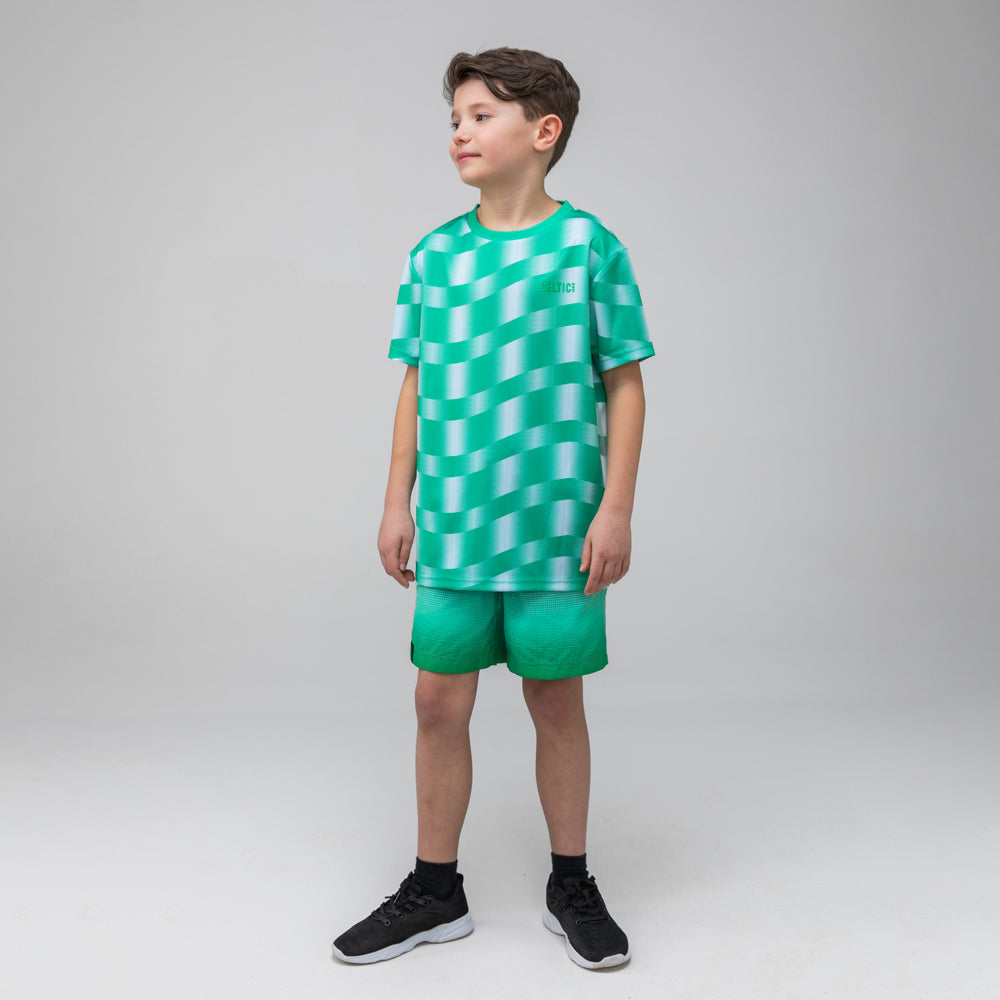 Celtic Junior Wavy Stripe T-Shirt