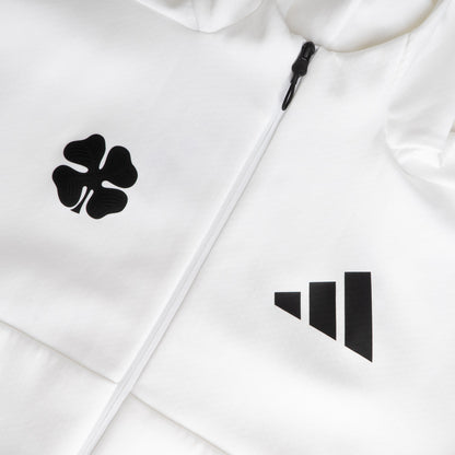 adidas Celtic Junior Z.N.E. White Hoodie