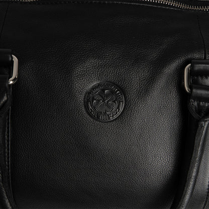 Celtic Premium Black Leather Holdall