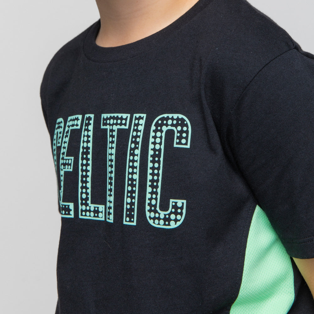 Celtic Junior Text Panel T-Shirt