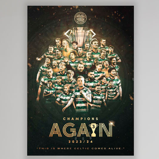 Celtic 23/24 Champions Poster