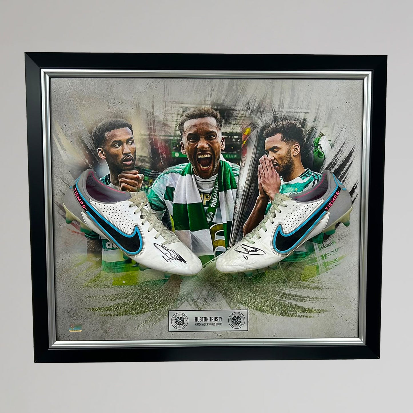 Celtic 2026/27 Auston Trusty Signed Framed Boots