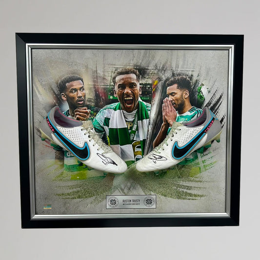 Celtic 2026/27 Auston Trusty Signed Framed Boots