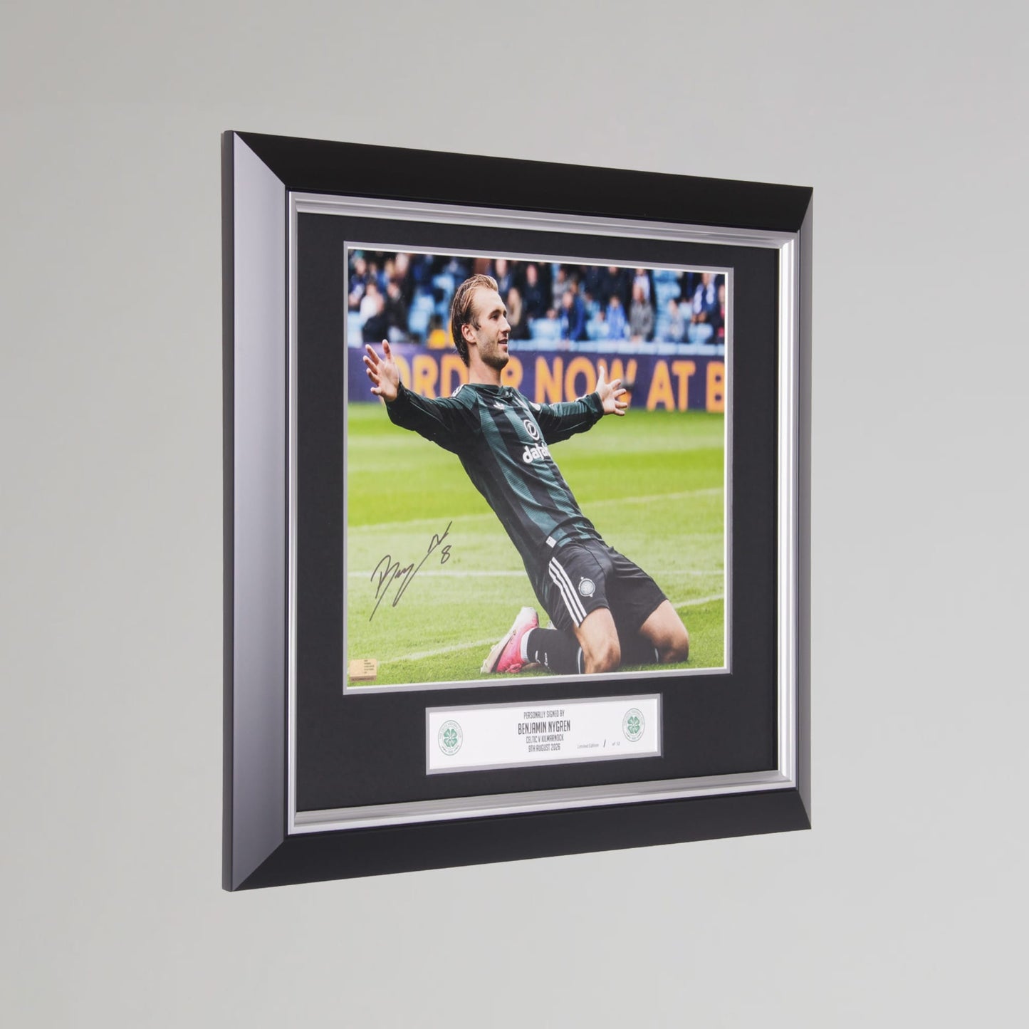 Celtic 2026/27 Benjamin Nygren Celebration Signed Framed Print