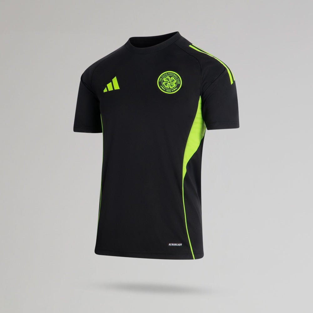 adidas Celtic 2025/26 Black and Neon Green Training Jersey
