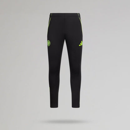adidas Celtic 2025/26 Black and Neon Green Training Pants