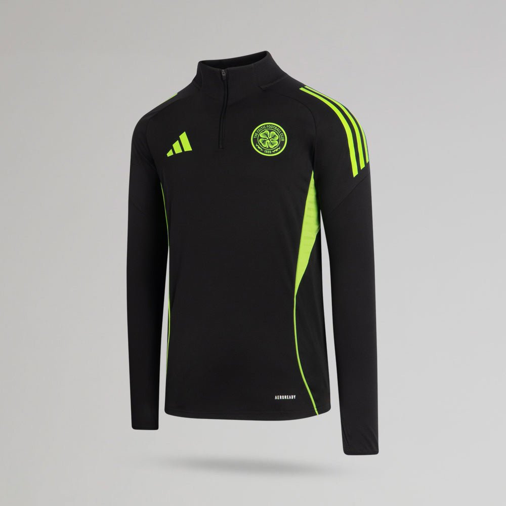adidas Celtic 2025/26 Black and Neon Green Training Top