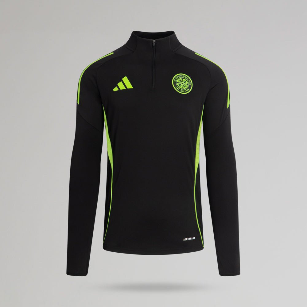 adidas Celtic 2025/26 Black and Neon Green Training Top