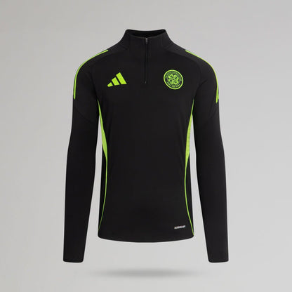 adidas Celtic 2025/26 Black and Neon Green Training Top