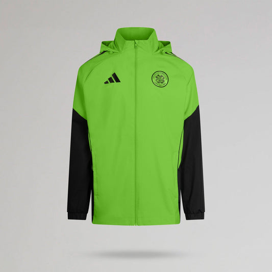 adidas Celtic 2025/26 Green and Black All Weather Jacket