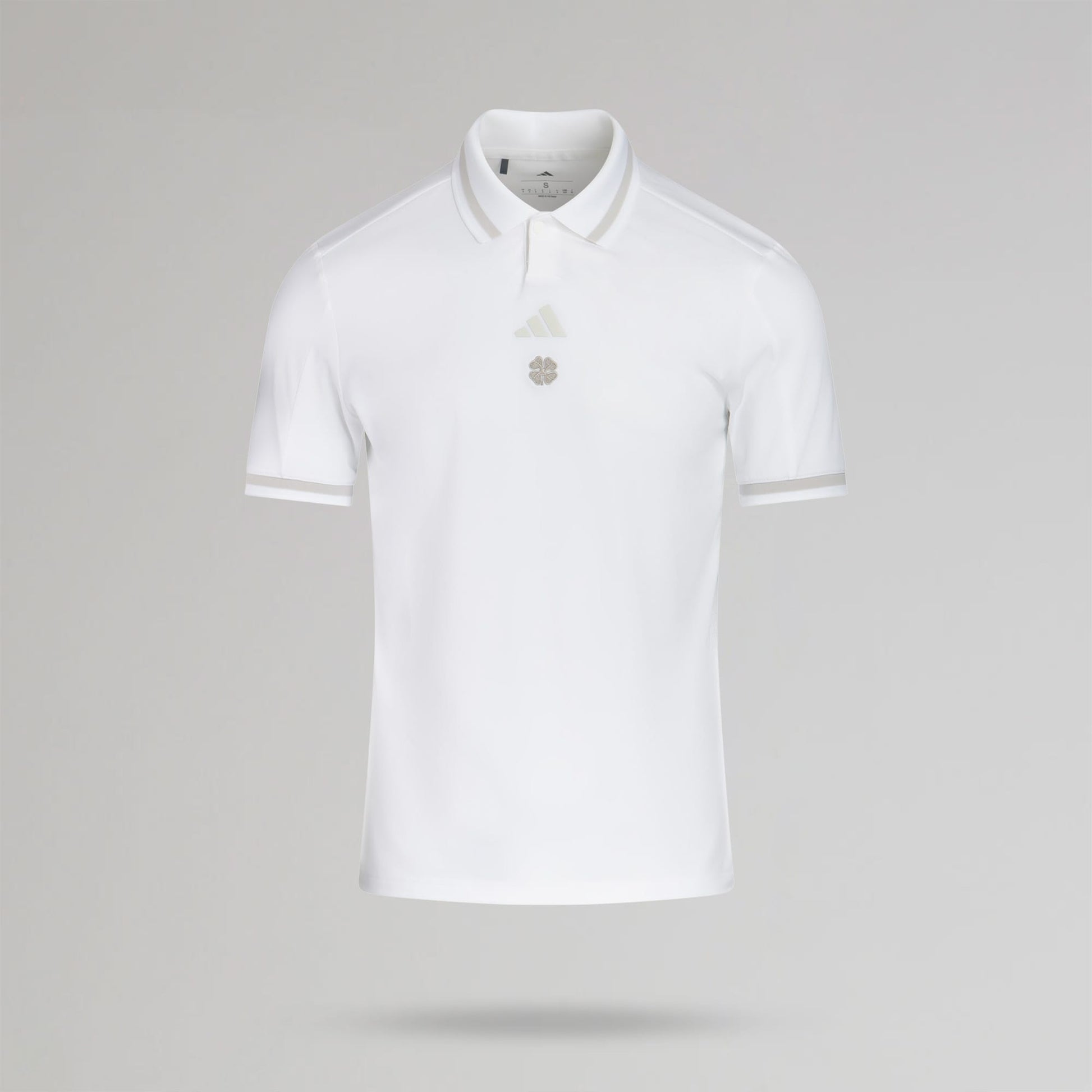 adidas Celtic Golf Beyond The Course Vent Twistknit White Polo Shirt
