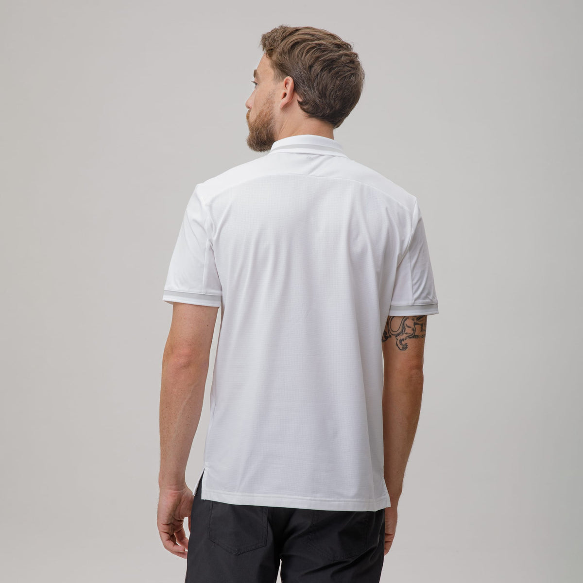 adidas Celtic Golf Beyond The Course Vent Twistknit White Polo Shirt