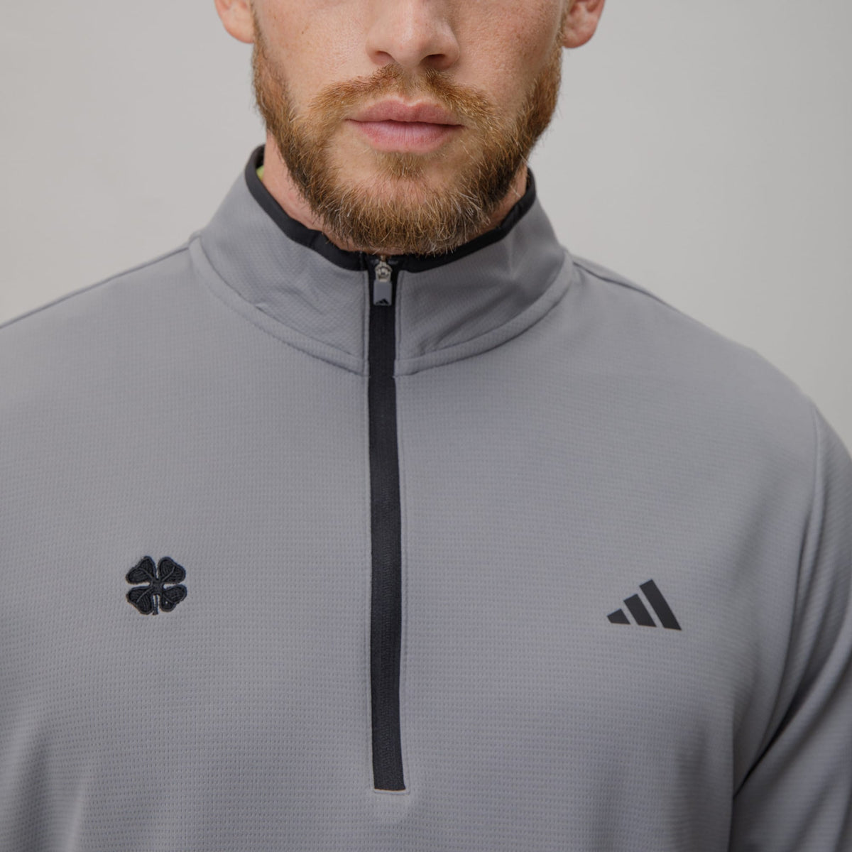 adidas Celtic Golf Lightweight Half-Zip Grey Top
