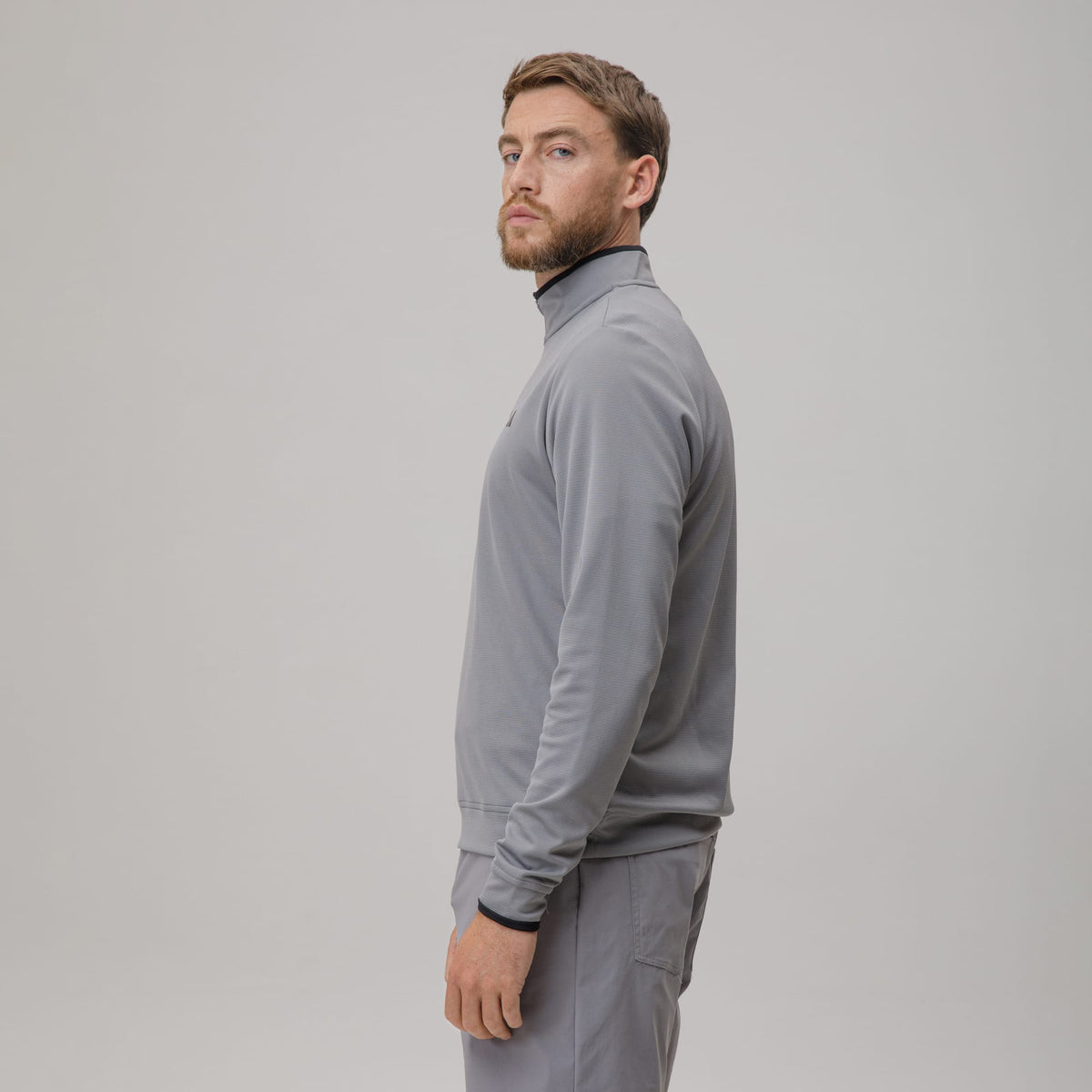 adidas Celtic Golf Lightweight Half-Zip Grey Top