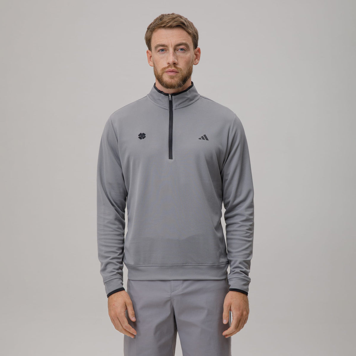 adidas Celtic Golf Lightweight Half-Zip Grey Top