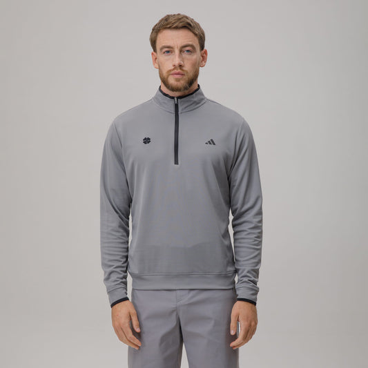 adidas Celtic Golf Lightweight Half-Zip Grey Top