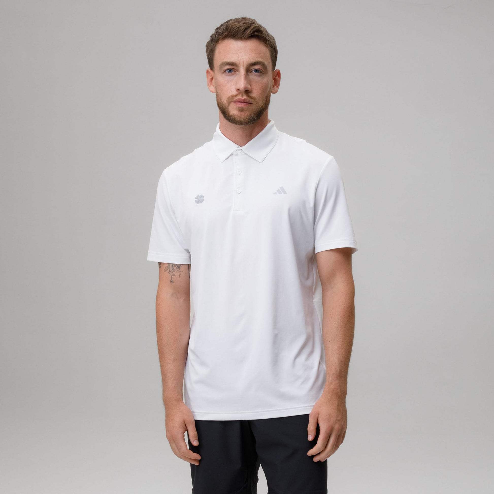 adidas Celtic Golf Ultimate365 Solid White Polo Shirt
