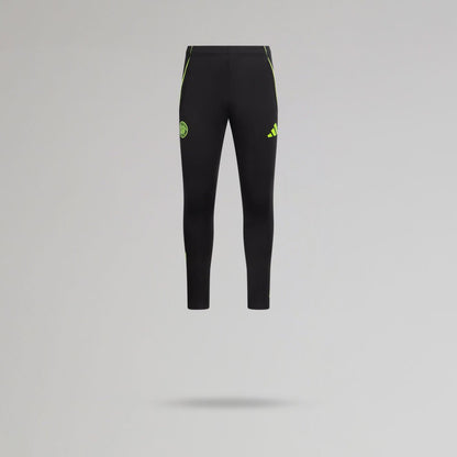 adidas Celtic Junior 2025/26 Black and Neon Green Training Pants