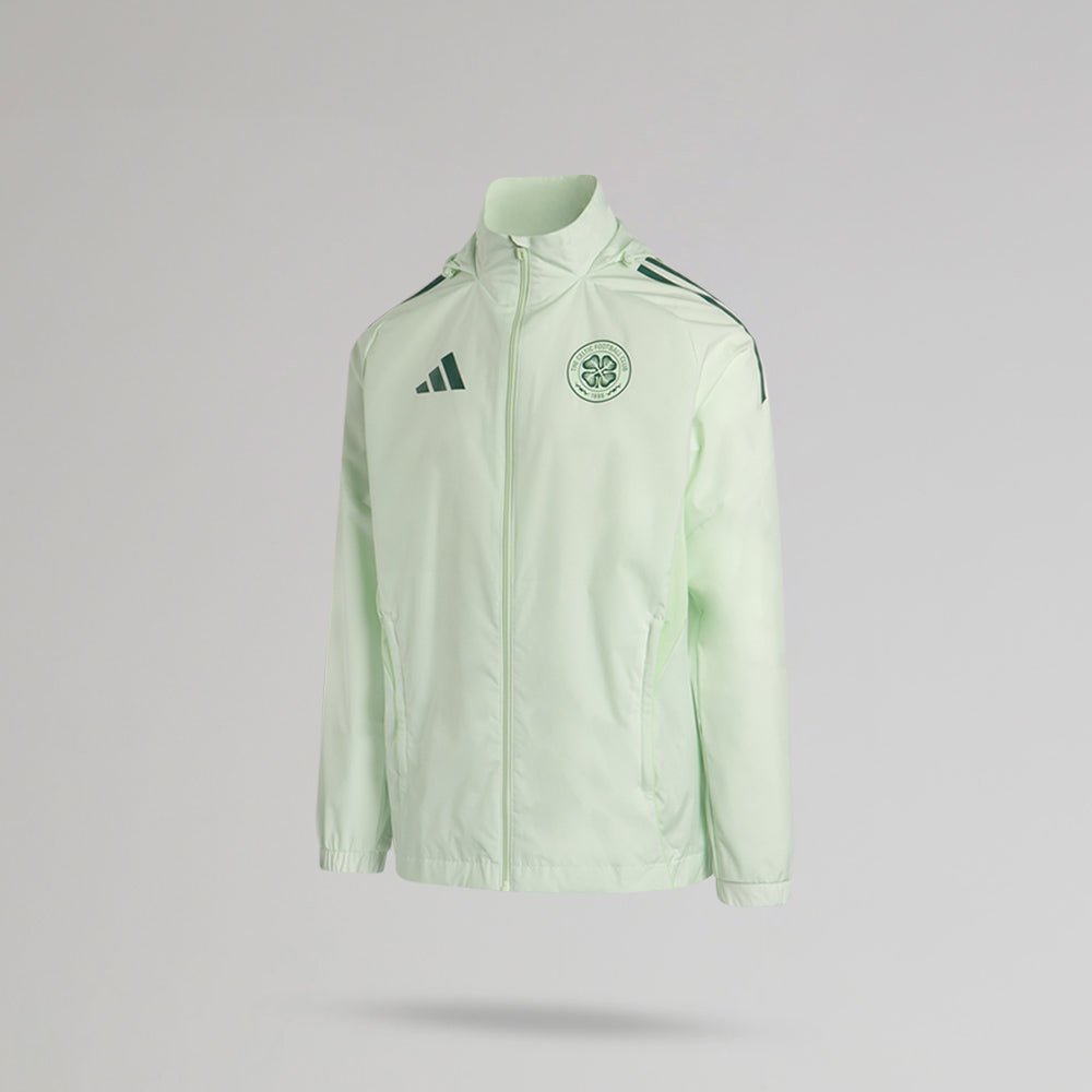 adidas Celtic Junior 2025/26 Mint Green All Weather Jacket