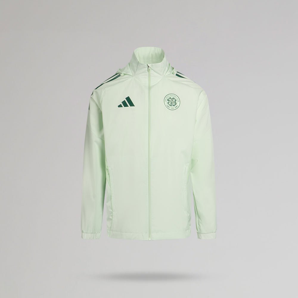 adidas Celtic Junior 2025/26 Mint Green All Weather Jacket