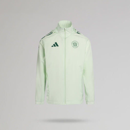 adidas Celtic Junior 2025/26 Mint Green All Weather Jacket