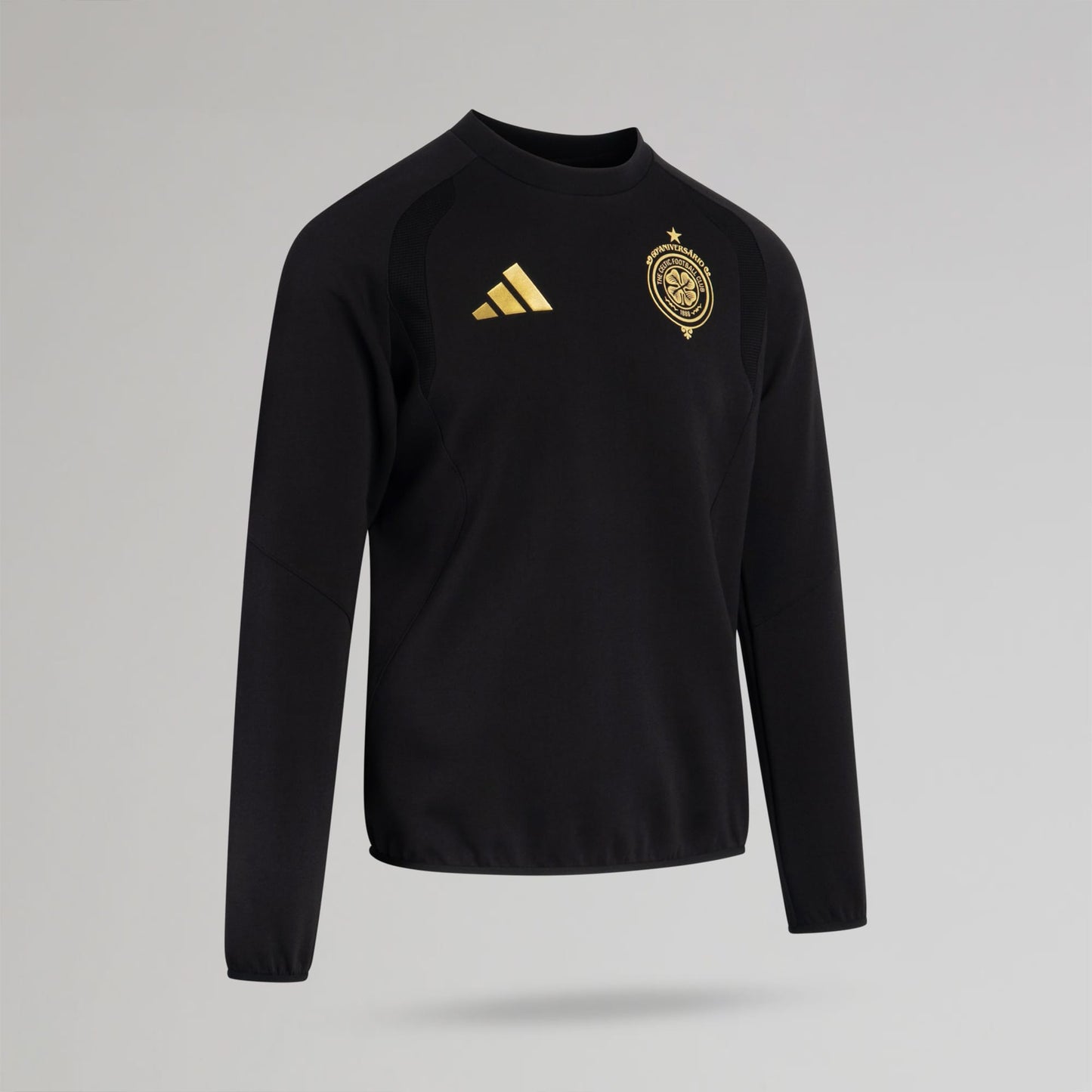 adidas Celtic Tiro Travel Black Crewneck Sweatshirt