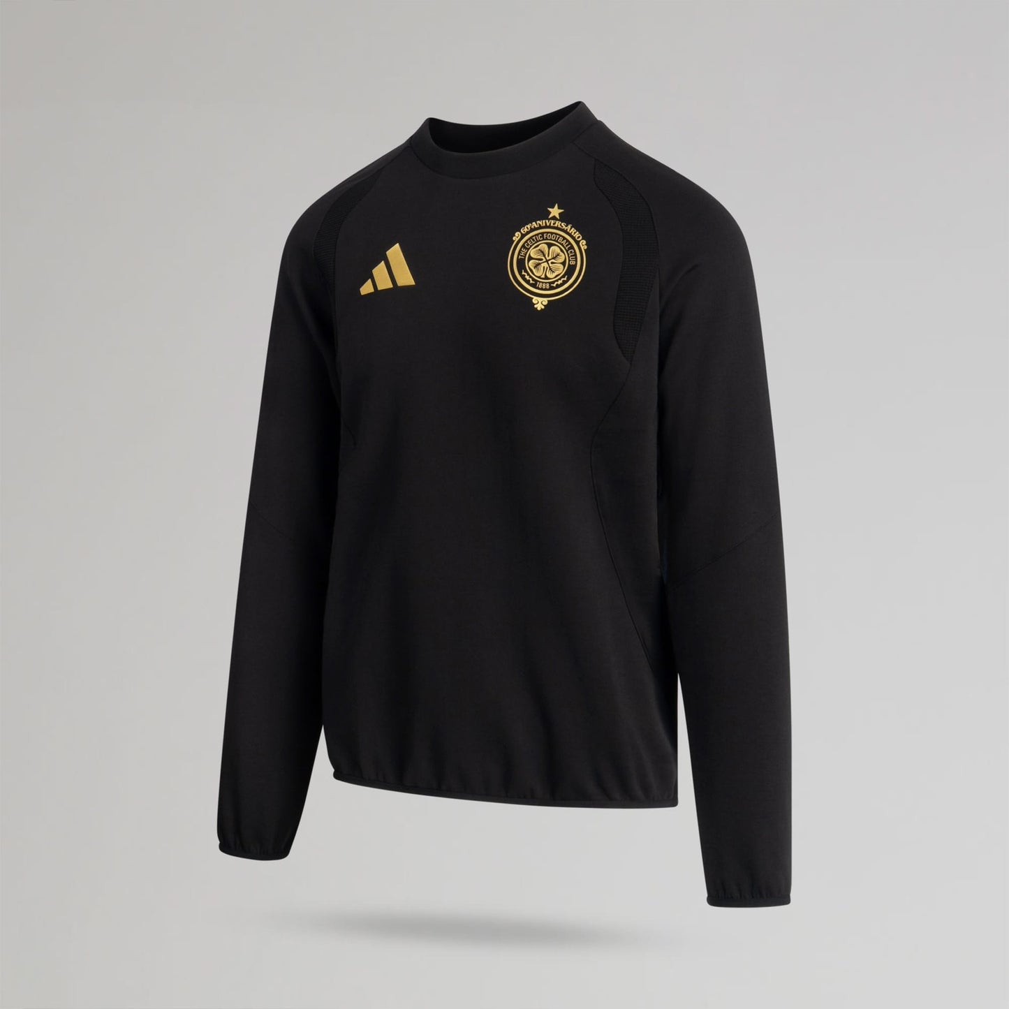 adidas Celtic Tiro Travel Black Crewneck Sweatshirt