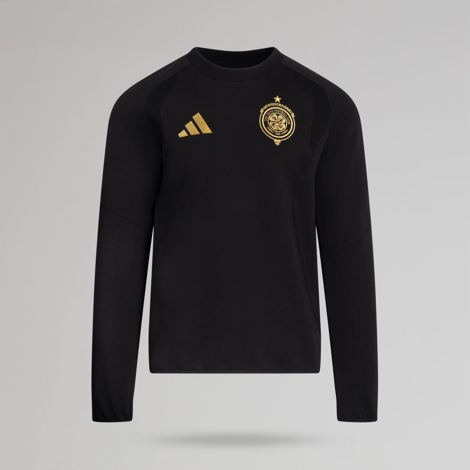 adidas Celtic Tiro Travel Black Crewneck Sweatshirt