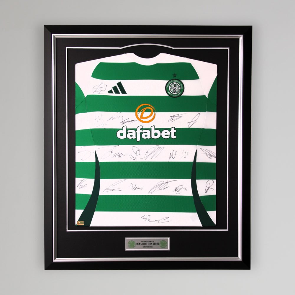 Celtic 2024/25 Champions Full Squad Framed Signed Shirt