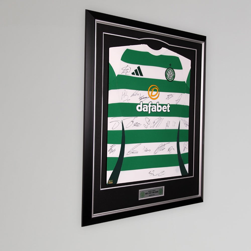 Celtic 2024/25 Champions Full Squad Framed Signed Shirt