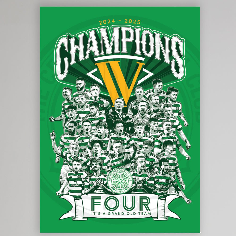 Celtic 2024/25 Champions Poster