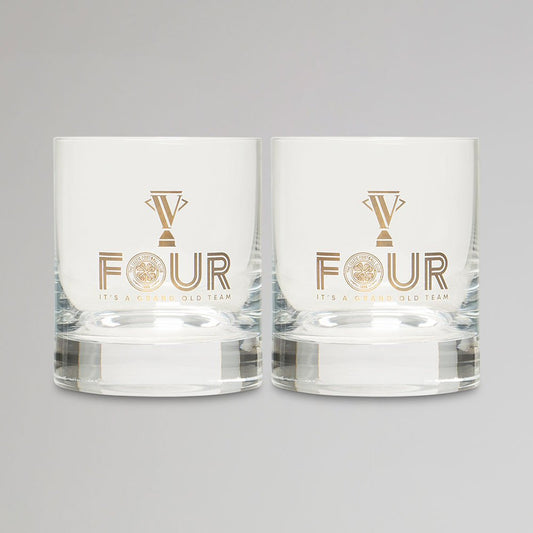 Celtic 2024/25 Champions Set of 2 Whisky Glasses