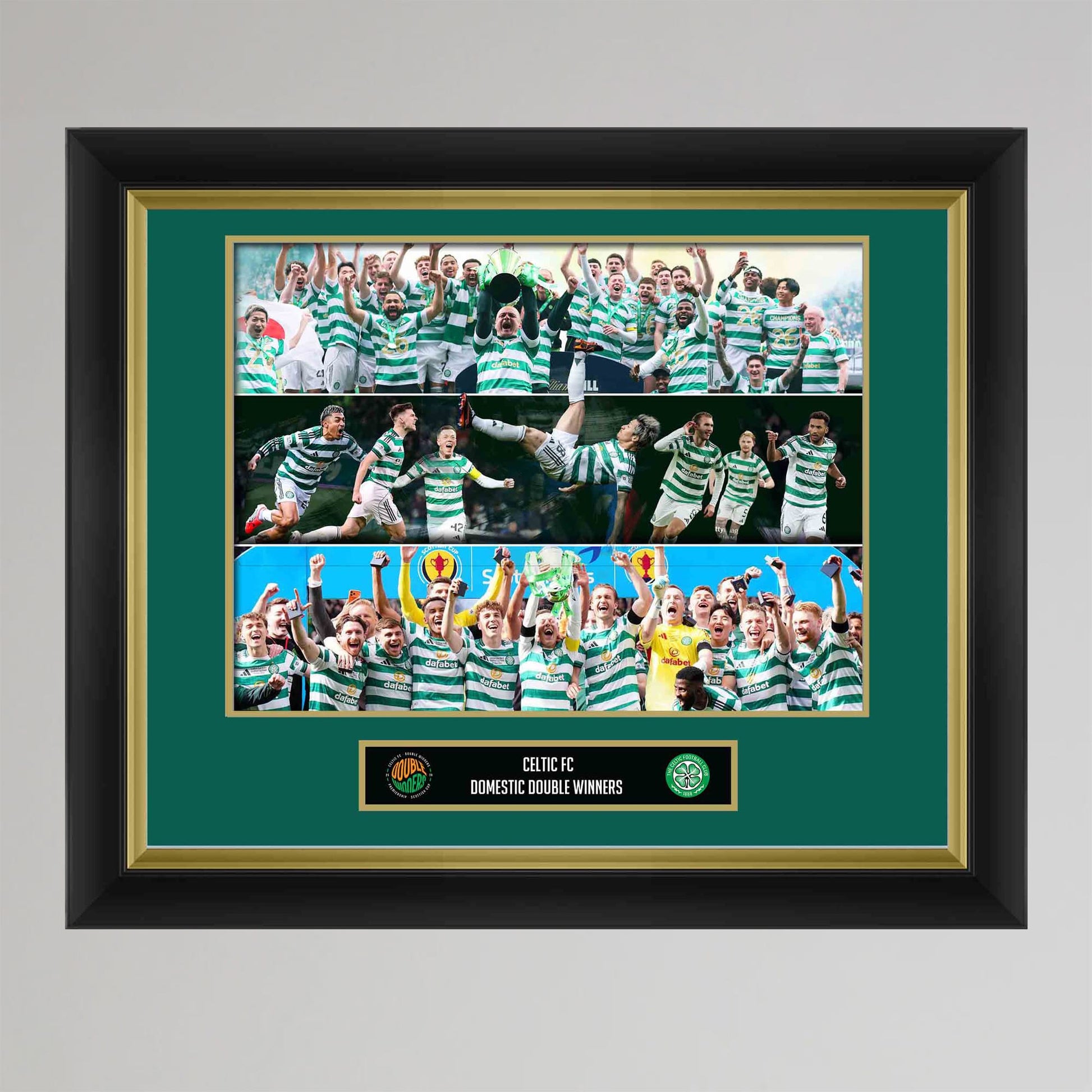 Celtic 2025/26 Double Winners Framed Print