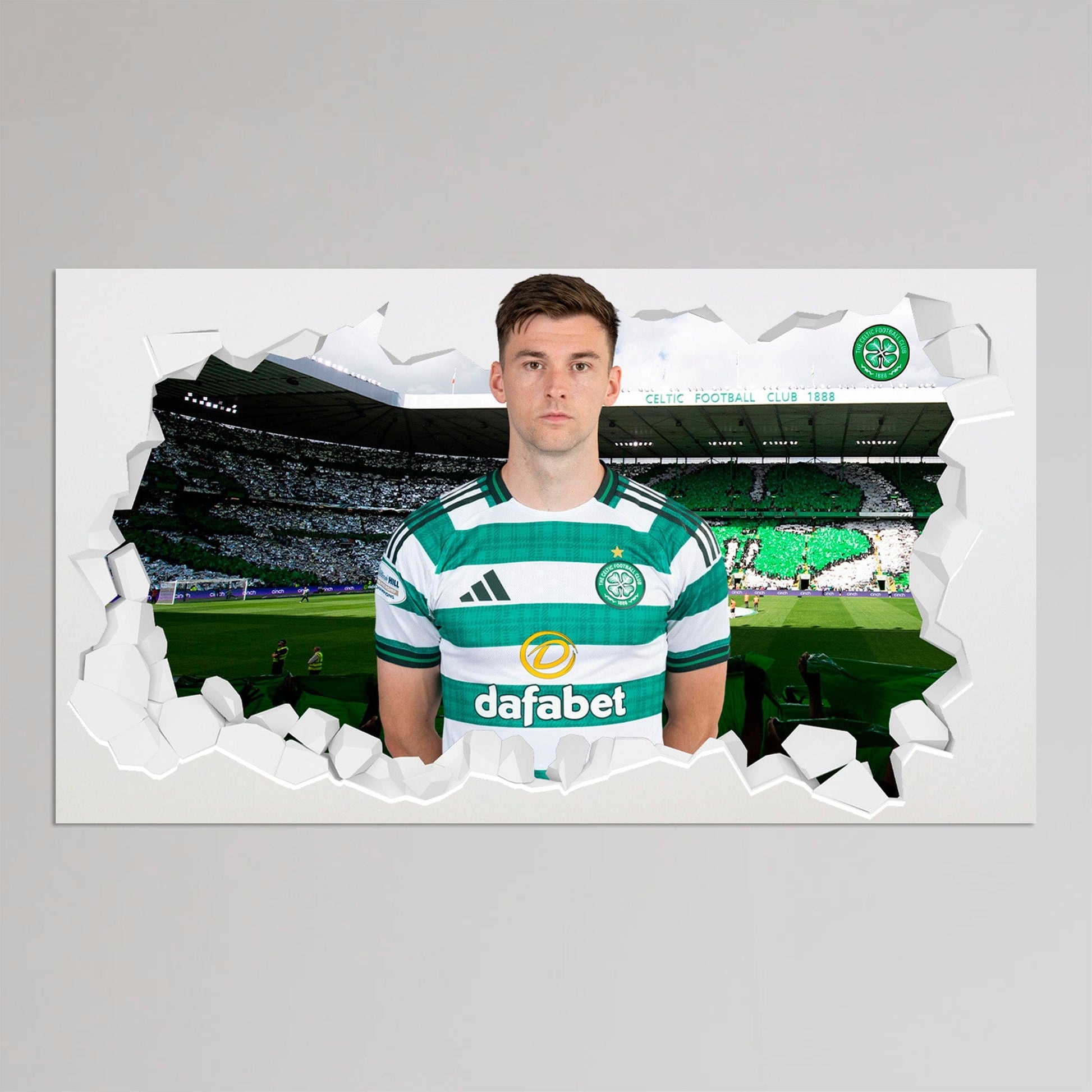 Celtic 2025/26 Kieran Tierney Broken Wall Sticker