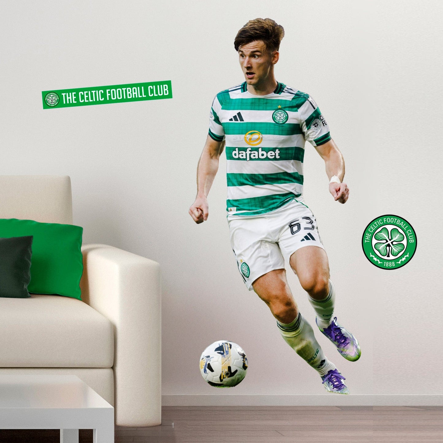 Celtic 2025/26 Kieran Tierney Wall Sticker