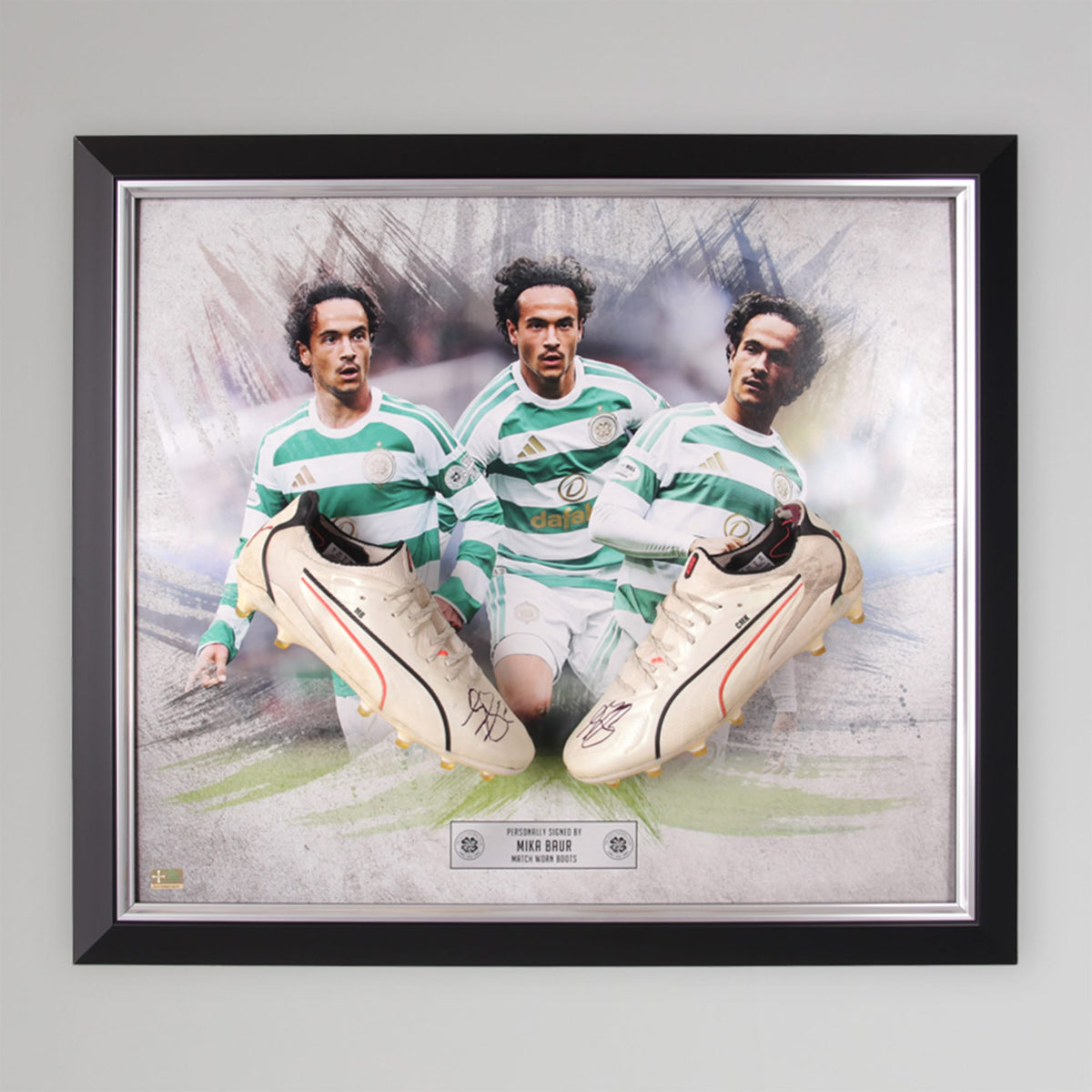 Celtic 2026/27 Mika Baur Signed Framed Boots