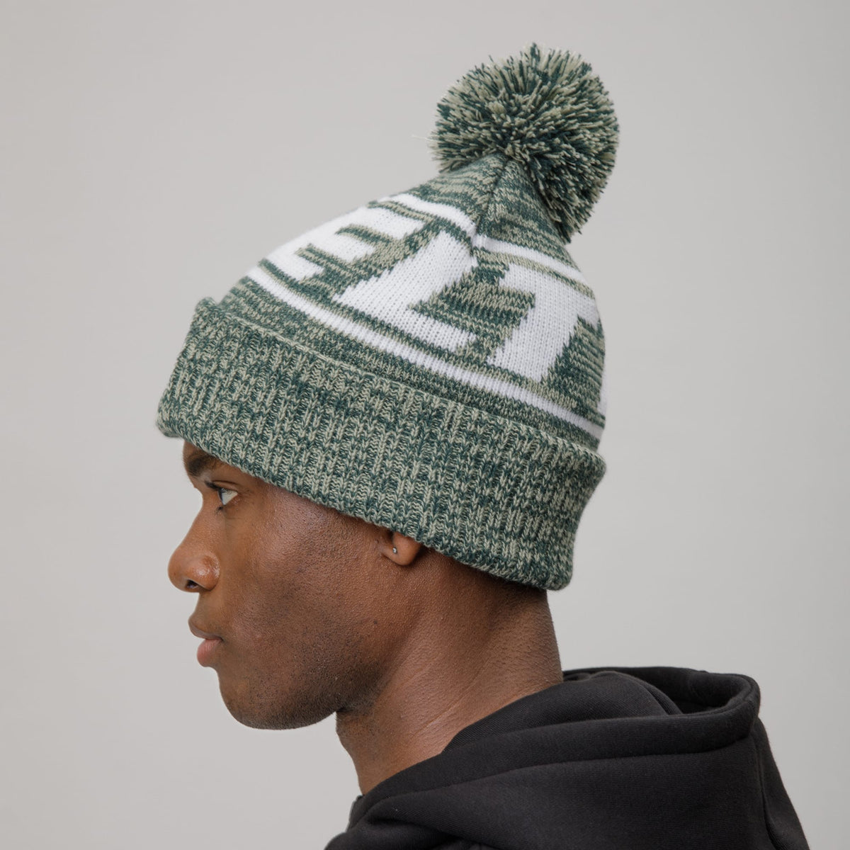 Celtic Adult Text Print Green Beanie
