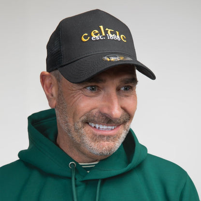 Celtic Black and Yellow New Era Trucker Cap