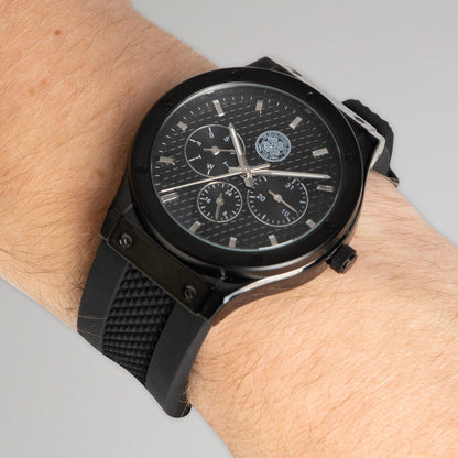 Celtic Black Silicone Strap Watch