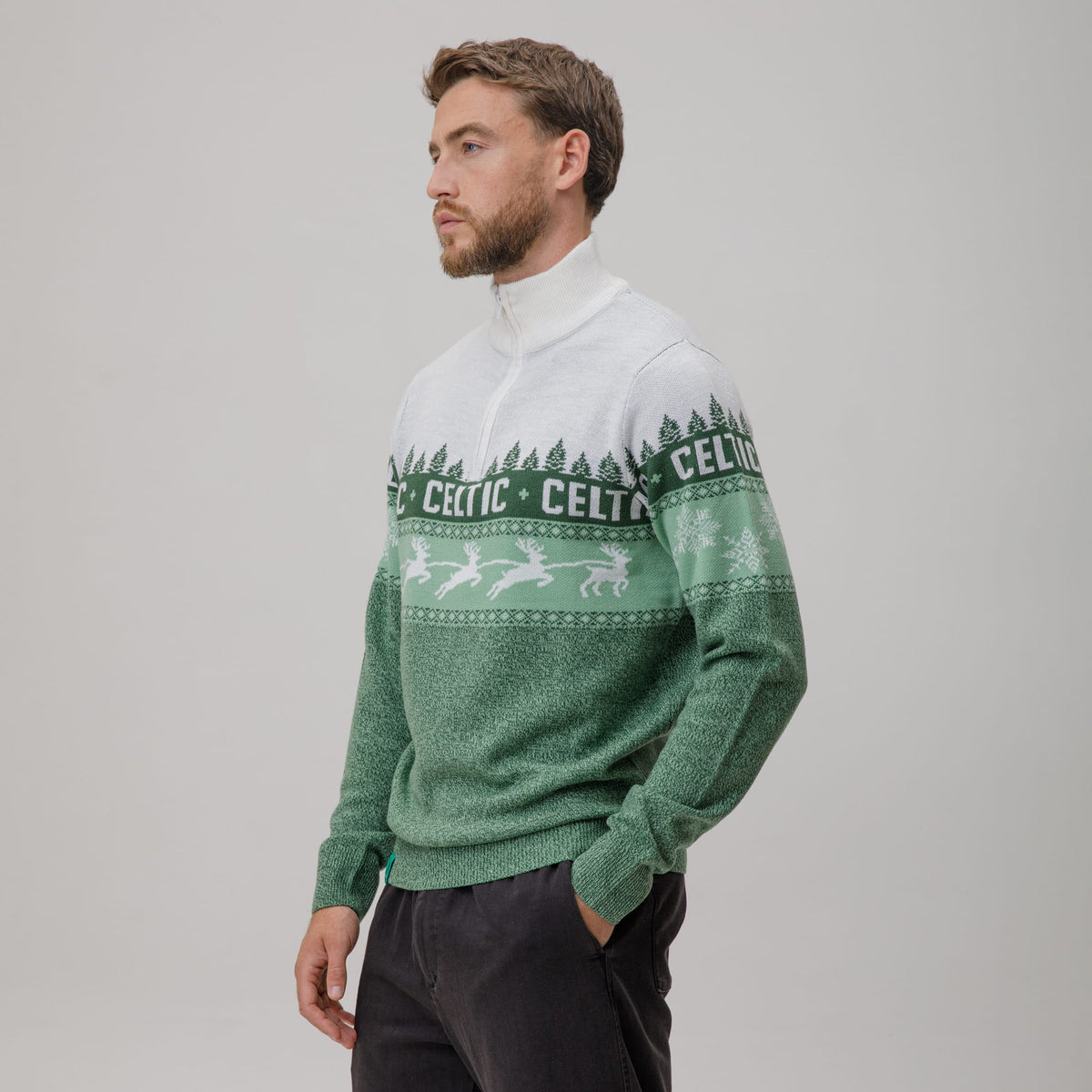 Celtic Christmas Men's Nordic Print Knit Jumper