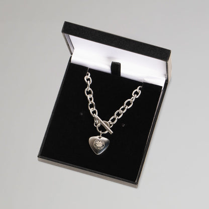 Celtic Clover Heart Chunky Necklace