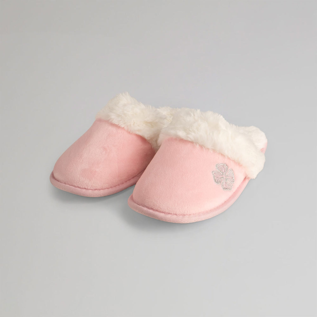 Celtic Clover Junior Pink Mule Slippers
